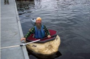 Лодка из тыквы (11 фотографий)