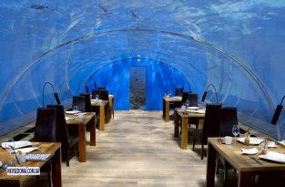 Подводный ресторан на Мальдивах (28 фото)