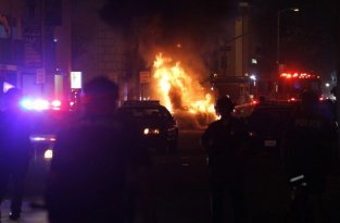 Баскетбольные беспорядки в Лос-Анджелесе (12 фото)