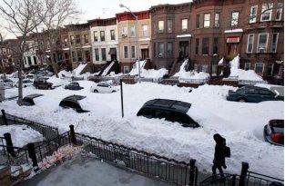 Нью-Йорк засыпало снегом (29 фотографий)