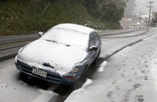 В Новой Зеландии идет снег (13 фото)