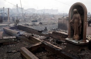 Пожар после урагана Сэнди (16 фото)