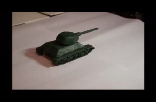 Т-34 из пластилина