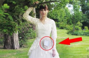 Неожиданный сюрприз в свадебном платье (6 фото)