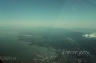 Полное видео посадки Airbus A380 в аэропорт Сан Франциско