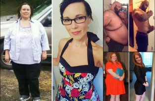 До и после. 18 фото людей, которые сбросили безумное количество килограммов (19 фото)