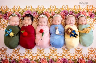 Эта фотосессия никого не оставит равнодушным: новорожденные в образе диснеевских принцесс (13 фото)