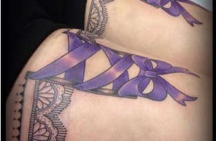 Татуировки в виде корсета (14 фото)