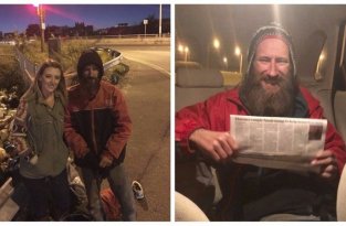 Бездомный за свой добрый поступок, получил больше чем ожидал (9 фото)