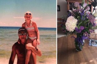 Девушка получила от отца цветы спустя 5 лет после его смерти (4 фото)