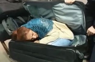 Грузинка попыталась попасть в Турцию в чемодане (2 фото)