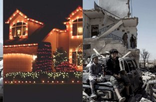 Рождество в Йемене: плакаты о душераздирающем контрасте войны и мира (14 фото + 1 видео)