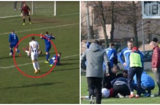 25-летний футболист умер во время матча (2 фото + 1 видео)
