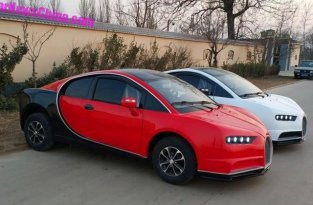 Китайцы выпустили недорогой электромобиль с дизайном Bugatti Chiron (6 фото)