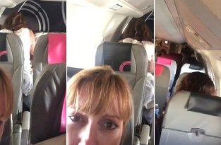 Шокированные муж и жена сняли на видео, как пара занимается сексом прямо в самолете (4 фото + 1 видео)