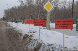 Жители Омска борются с некачественной уборкой снега при помощи 