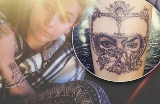 Дочь Майкла Джексона сделала себе татуировку в дань памяти своему легендарному отцу (3 фото)