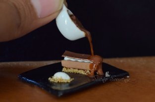 Женщина делает миниатюрную глиняную еду, которую легко съесть по ошибке - такая она аппетитная (12 фото)