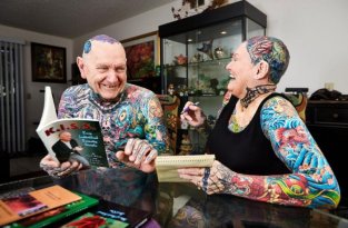 Самые татуированные пенсионеры из Книги рекордов Гиннесса (7 фото)