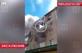 Спасаясь от пожара семья спрыгнула с 5 этажа