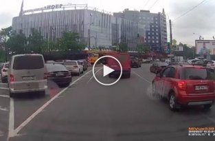 Аварийная ситуация, спровоцированная пешеходом
