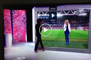 Магия на французком телеканале во время репортожа на Евро 2016