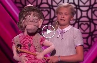 Девочка-чревовещатель Дарси Лини Фармер в свои 12 лет смогла удивить всех в зале на шоу талантов