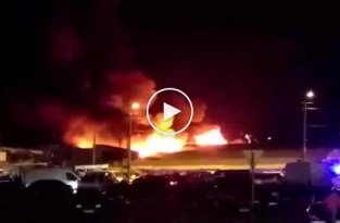 Крупный пожар на рынке «Восточный» в Ростове-на-Дону
