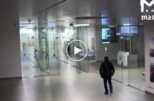 Заблудившийся пассажир случайно пробил головой стеклянную стену в самарском аэропорту