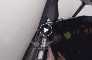 Посадка Boeing 737 при сильном боковом ветре