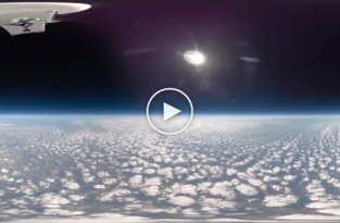 Как выглядит полёт в стратосферу на камере 360 градусов