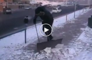 Отличное изобретение для чистки улиц от снега