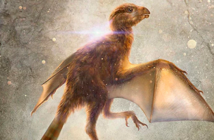 Ученые нашли динозавра-малыша с крыльями летучей мыши (7 фото + 1 видео)