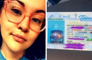 Девушка получила водительские права с фотографией стула (3 фото)