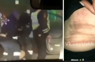 На Урале полицейский с разбега ударил ногой задержанную и попал в объектив (4 фото + 1 видео)
