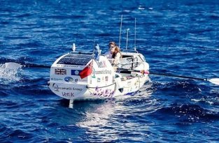21-летняя девушка собирается проплыть через Атлантику, преодолев более 4800 км (6 фото)