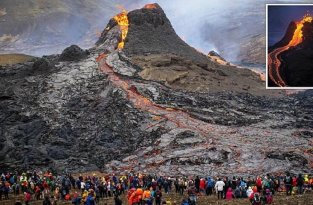 Пилот дрона сделал потрясающие кадры извержения вулкана в Исландии (25 фото)