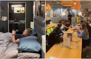 Жители Дании переночевали в магазине IKEA из-за непогоды (7 фото)
