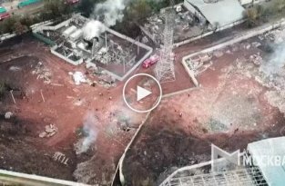 Как выглядит место пожара на ТЭЦ в Мытищах
