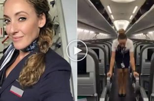 Стюардесса показала необычный способ закрытия багажных полок ёт, стюардесса, трюк, фото
