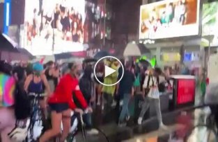 Жесткая борьба с BLM в центре Нью-Йорка (видео)