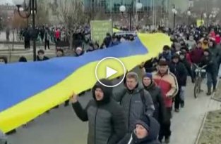 В Бердянске продолжаются митинги против оккупантов