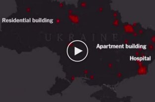 Карта бомбардировок Украины Россией. И это еще не полная картина