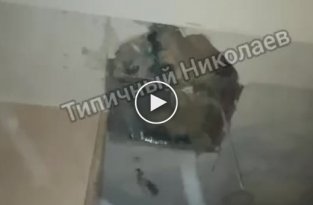 Видео попадания в дом из Николаева