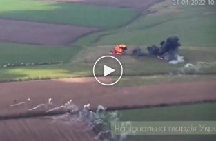 Нацгвардия показала видео уничтожения российского вертолета К-52 Аллигатор
