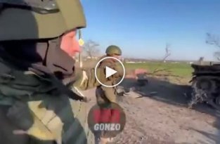 Рашистский пропагандист рассказывает о том, что был подбит якобы украинский танк