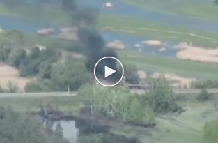 Новые кадры уничтожения вражеской техники в Харьковской области