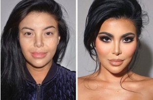 Красота - это страшная сила: девушки до и после макияжа (15 фото)