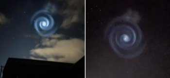 Загадочные спирали в небе над Новой Зеландией оказались следом от ракеты Илона Маска (4 фото)