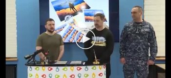 Зеленский принял участие в погашении почтовой марки серии «Русский военный корабль…Все»
